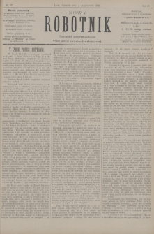 Nowy Robotnik : czasopismo polityczno-społeczne : organ partyi socyalno-demokratycznej. 1896, nr 27
