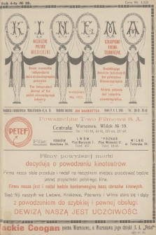 Kinema : niezależne polskie miesięczne czasopismo kinematograficzne. R.4, 1923, №  28