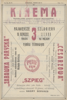 Kinema : niezależne polskie miesięczne czasopismo kinematograficzne. R.6, 1925, №  55