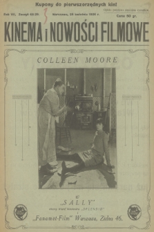 Kinema i Nowości Filmowe : niezależne dwutygodniowe czasopismo kinematograficzne. R.7, 1926, № 68/29