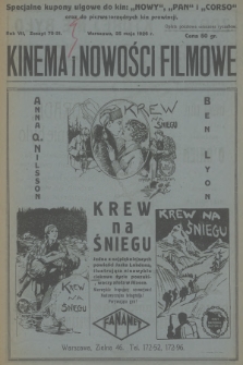 Kinema i Nowości Filmowe : niezależne dwutygodniowe czasopismo kinematograficzne. R.7, 1926, № 70/31