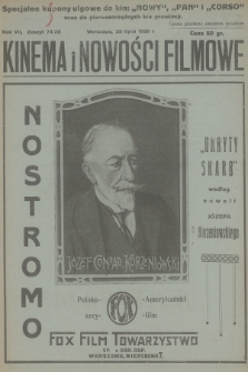Kinema i Nowości Filmowe : niezależne dwutygodniowe czasopismo kinematograficzne. R.7, 1926, № 74/35
