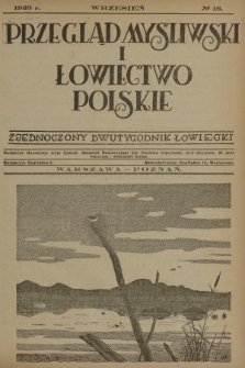 Przegląd Myśliwski i Łowiectwo Polskie : zjednoczony dwutygodnik łowiecki. 1923, nr 16