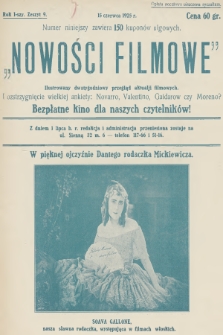 Nowości Filmowe : ilustrowany dwutygodniowy przegląd aktualji filmowych. R.1, 1925, Zeszyt 9