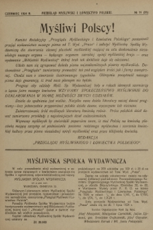 Przegląd Myśliwski i Łowiectwo Polskie. 1924, nr 11 (35)