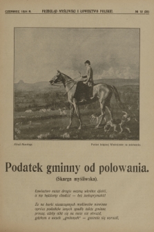 Przegląd Myśliwski i Łowiectwo Polskie. 1924, nr 12 (36)