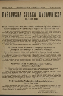 Przegląd Myśliwski i Łowiectwo Polskie. 1924, nr 15-14 (39-40)