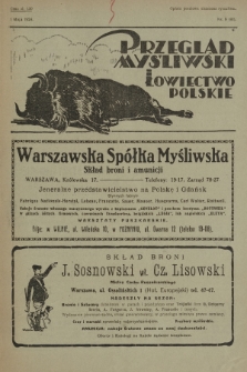 Przegląd Myśliwski i Łowiectwo Polskie. 1926, nr 9 (81)