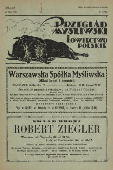 Przegląd Myśliwski i Łowiectwo Polskie. 1926, nr 10 (82)