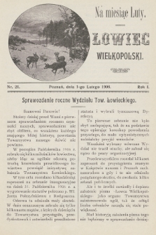 Łowiec Wielkopolski. R.1, 1907/1908, nr 21