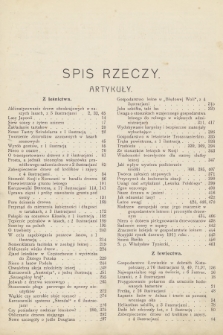 Gazeta Leśna i Myśliwska : dwutygodnik ilustrowany dla właścicieli lasów, leśniczych, myśliwych i miłośników przyrody. R.2, 1913, Spis Rzeczy