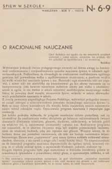 Śpiew w Szkole. R.5, 1936/1937, No. 6-9