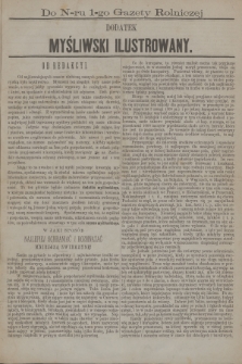 Dodatek Myśliwski Ilustrowany : do nr-u 1 Gazety Rolniczej. 1876, nr 1