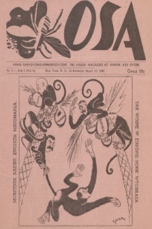 Osa : pismo satyryczno-humorystyczne. R.1, 1940, nr 3