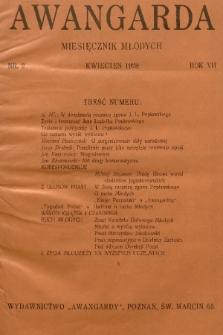 Awangarda : miesięcznik młodych. R.7, 1928, nr 2