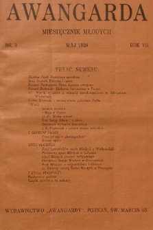 Awangarda : miesięcznik młodych. R.7, 1928, nr 3