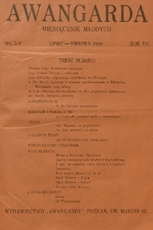 Awangarda : miesięcznik młodych. R.7, 1928, nr 5-6