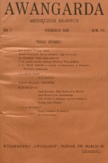 Awangarda : miesięcznik młodych. R.7, 1928, nr 7