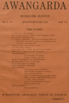 Awangarda : miesięcznik młodych. R.7, 1928, nr 9-10