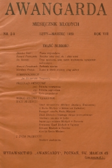 Awangarda : miesięcznik młodych. R.8, 1929, nr 2-3
