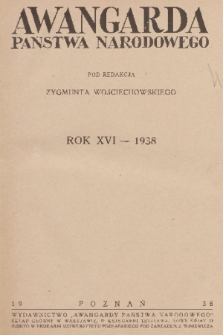 Awangarda Państwa Narodowego. R.16, 1938, Spis treści