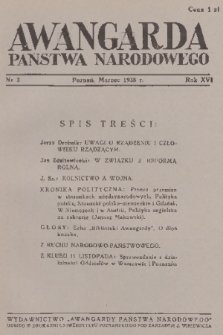 Awangarda Państwa Narodowego. R.16, 1938, nr 3