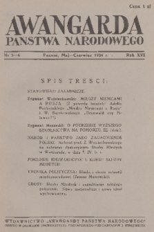 Awangarda Państwa Narodowego. R.16, 1938, nr 5-6