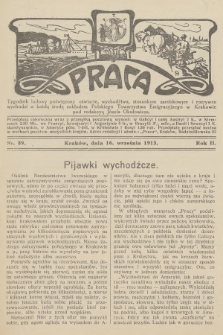 Praca : tygodnik ludowy poświęcony oświacie, wychodźtwu, stosunkom zarobkowym i rozrywce. R.2, 1913, nr 89