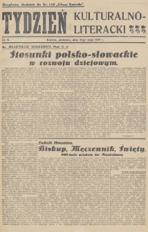 Tydzień Kulturalno-Literacki : bezpłatny dodatek do nr... „Głosu Narodu”. 1936, nr 6