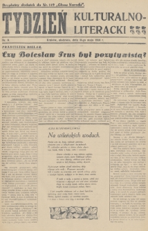 Tydzień Kulturalno-Literacki : bezpłatny dodatek do nr... „Głosu Narodu”. 1936, nr 9