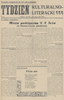 Tydzień Kulturalno-Literacki : bezpłatny dodatek do nr... „Głosu Narodu”. 1936, nr 17