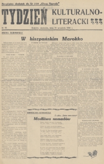 Tydzień Kulturalno-Literacki : bezpłatny dodatek do nr... „Głosu Narodu”. 1936, nr 25