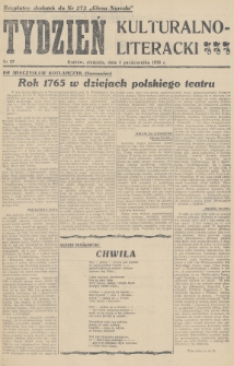 Tydzień Kulturalno-Literacki : bezpłatny dodatek do nr... „Głosu Narodu”. 1936, nr 27