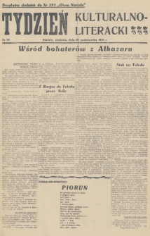 Tydzień Kulturalno-Literacki : bezpłatny dodatek do nr... „Głosu Narodu”. 1936, nr 30
