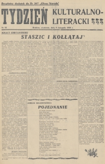 Tydzień Kulturalno-Literacki : bezpłatny dodatek do nr... „Głosu Narodu”. 1936, nr 32