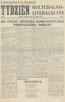 Tydzień Kulturalno-Literacki : bezpłatny dodatek do nr... „Głosu Narodu”. 1937, nr 33