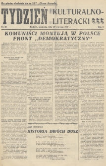 Tydzień Kulturalno-Literacki : bezpłatny dodatek do nr... „Głosu Narodu”. 1937, nr 35