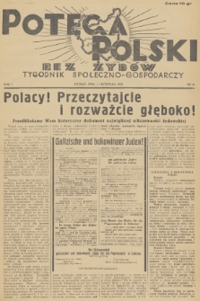 Potega Polski bez Żydów : tygodnik społeczno-gospodarczy. R.1, 1936, nr 10