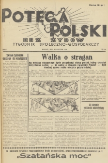 Potega Polski bez Żydów : tygodnik społeczno-gospodarczy. R.1, 1936, nr 16