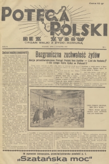Potega Polski bez Żydów : tygodnik społeczno-gospodarczy. R.2, 1937, nr 1