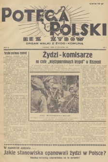 Potega Polski bez Żydów : tygodnik społeczno-gospodarczy. R.2, 1937, nr 3