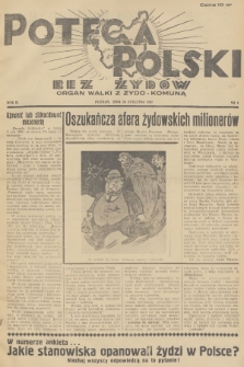 Potega Polski bez Żydów : tygodnik społeczno-gospodarczy. R.2, 1937, nr 4
