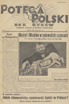 Potega Polski bez Żydów : tygodnik społeczno-gospodarczy. R.2, 1937, nr 5