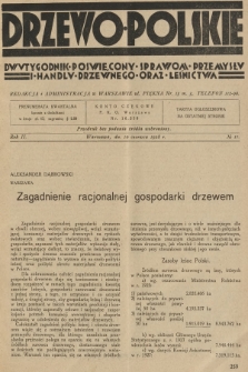 Drzewo Polskie : dwutygodnik poświęcony sprawom przemysłu i handlu drzewnego oraz leśnictwa. R.2, 1928, nr 11