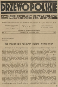 Drzewo Polskie : dwutygodnik poświęcony sprawom przemysłu i handlu drzewnego oraz leśnictwa. R.2, 1928, nr 18