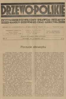 Drzewo Polskie : dwutygodnik poświęcony sprawom przemysłu i handlu drzewnego oraz leśnictwa. R.2, 1928, nr 22