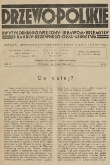 Drzewo Polskie : dwutygodnik poświęcony sprawom przemysłu i handlu drzewnego oraz leśnictwa. R.2, 1928, nr 23