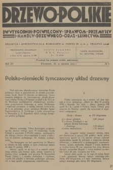 Drzewo Polskie : dwutygodnik poświęcony sprawom przemysłu i handlu drzewnego oraz leśnictwa. R.3, 1929, nr 2