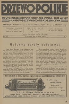 Drzewo Polskie : dwutygodnik poświęcony sprawom przemysłu i handlu drzewnego oraz leśnictwa. R.3, 1929, nr 4