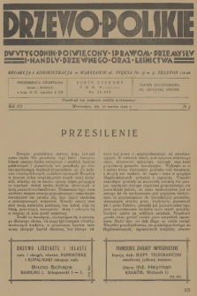 Drzewo Polskie : dwutygodnik poświęcony sprawom przemysłu i handlu drzewnego oraz leśnictwa. R.3, 1929, nr 5